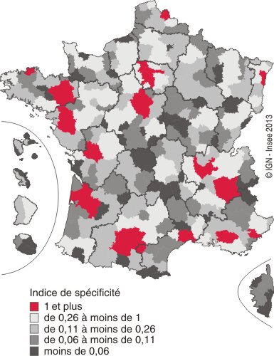 Les métiers et leurs territoires (INSEE Première)